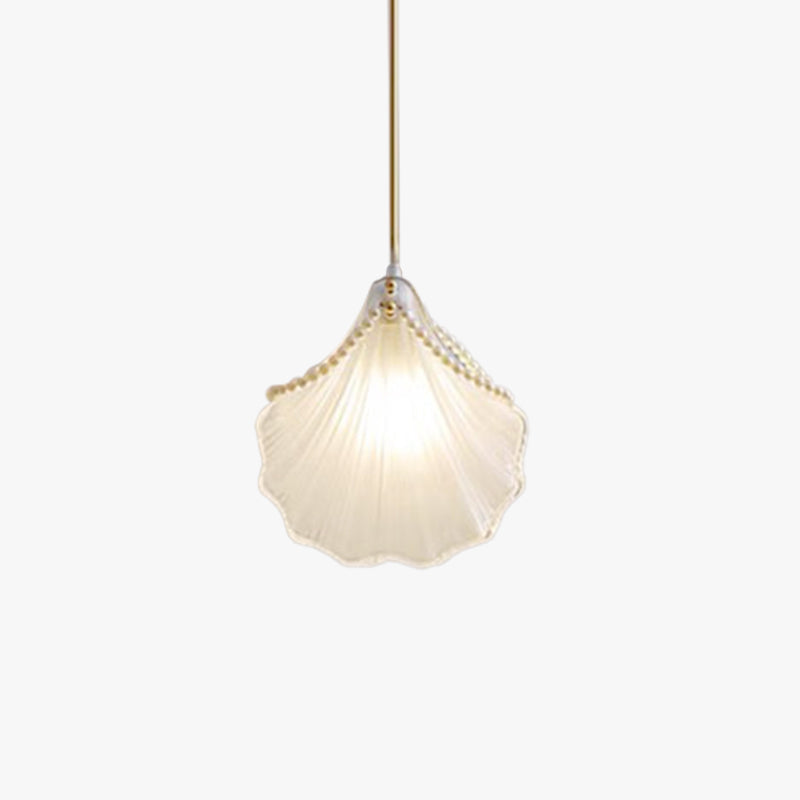 Hurapik Art Deco Pearl Shell Metal/ Pendant Light, White