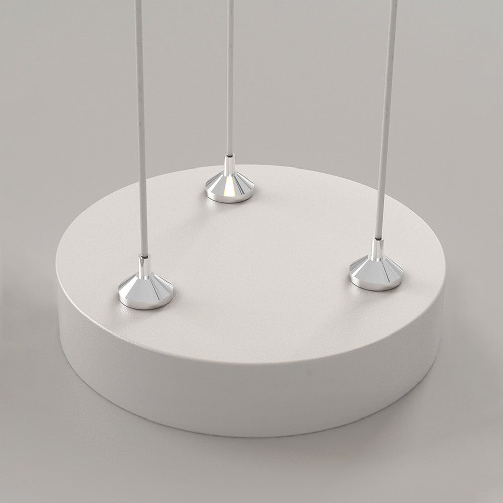 Gadedol Art Deco Flower Shape Pendant Light, White