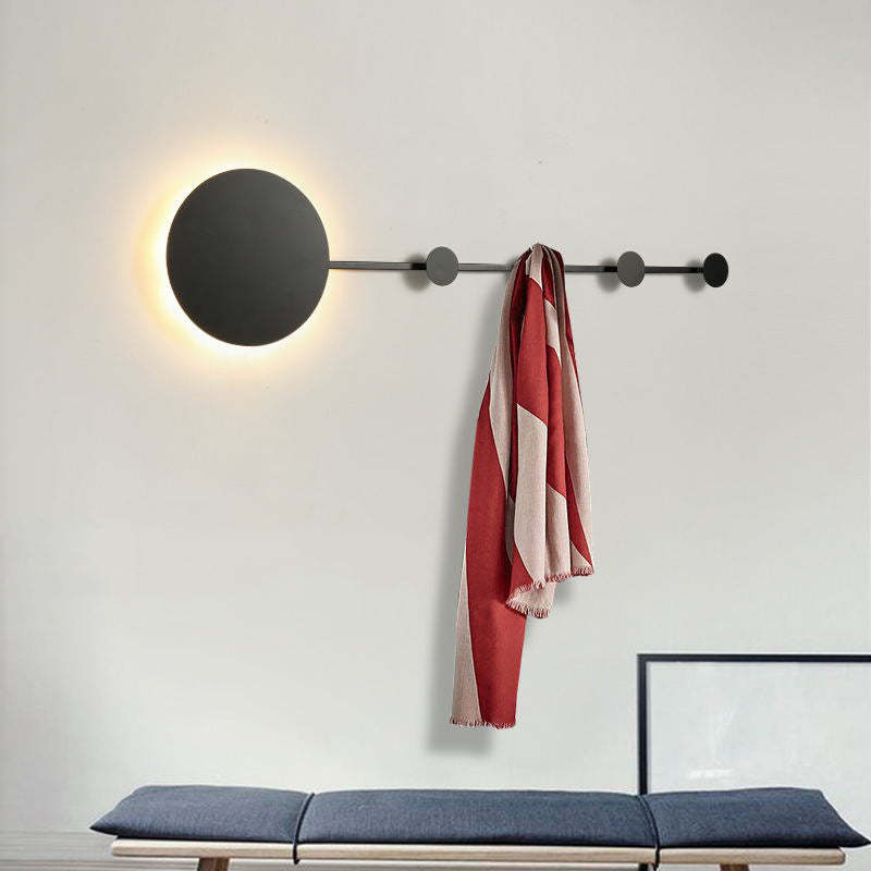 Zisabal LED Porch Wall Hanging Coat Rack Creative Wall Lamp