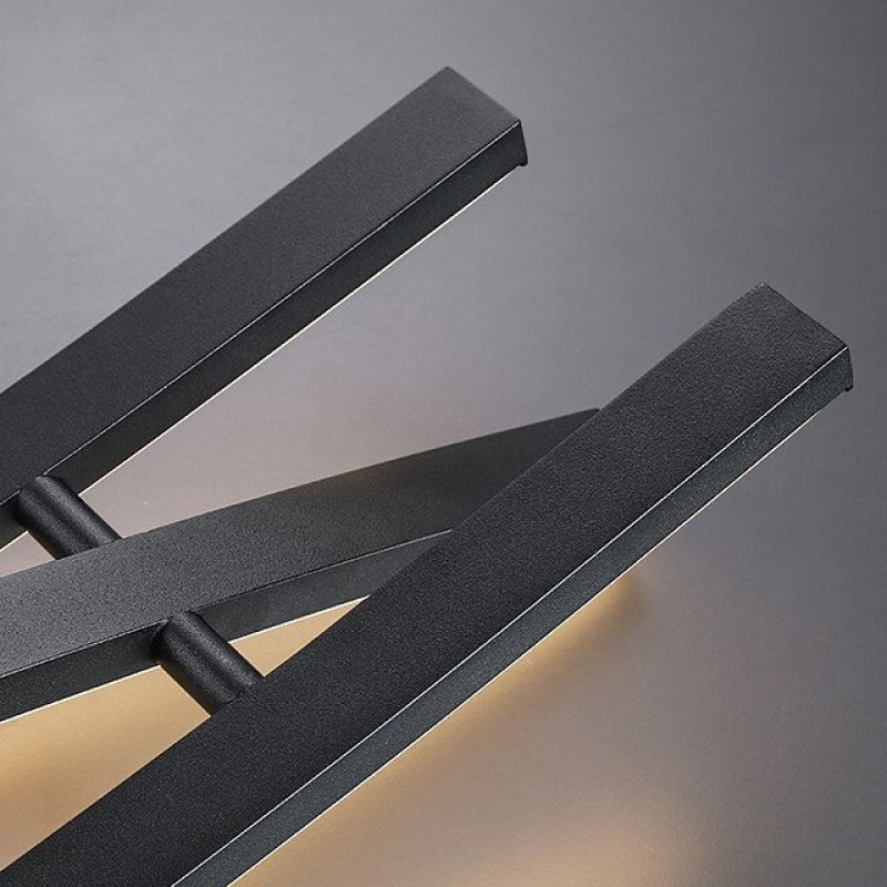 Beribar Modern Linear Metal Pendant Light, Black