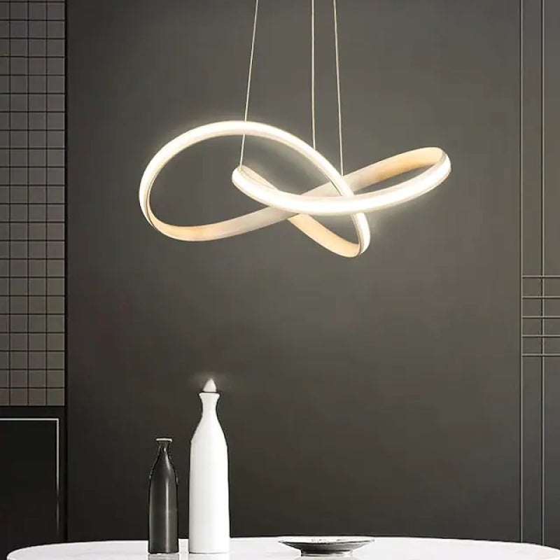 Dakepet Modern Led Pendant Light, Black/White, Living Room/Bedroom