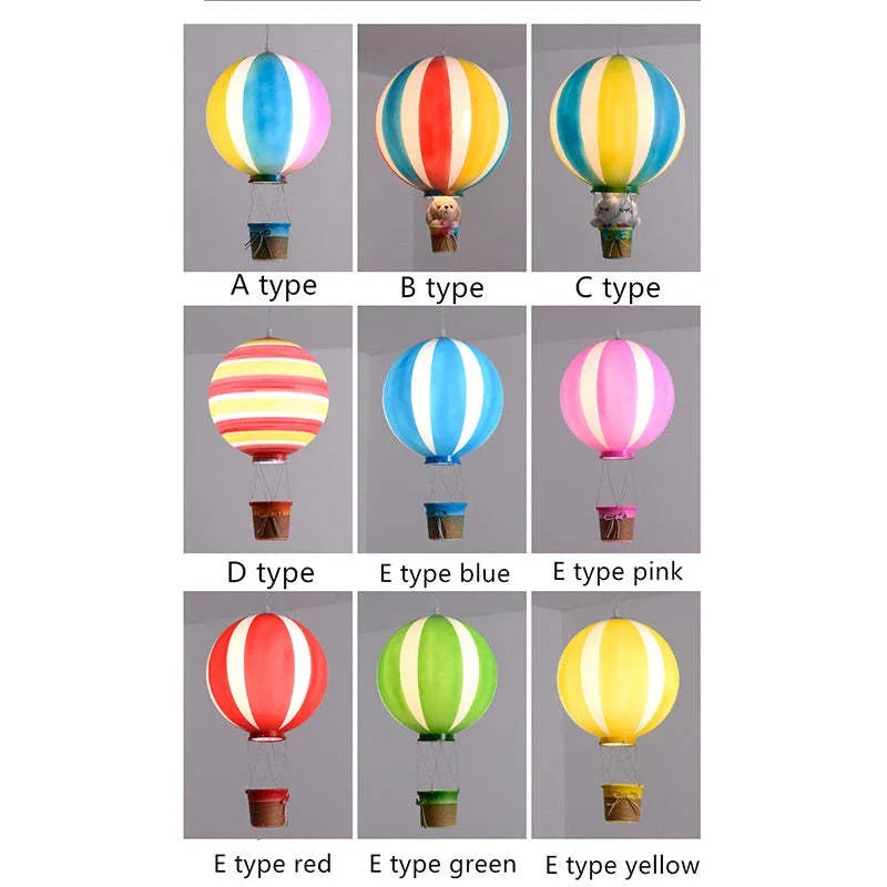 Fekaked Creative Colorful Balloon Pendant Light, Bedroom