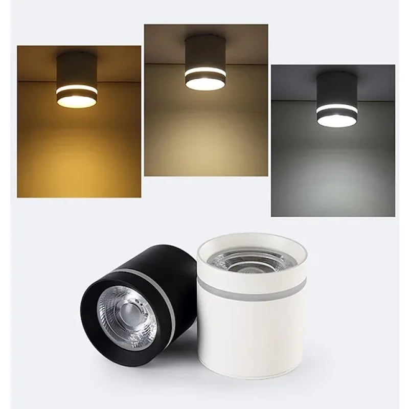 Jigapin Ceiling Light Mini Modern, White/Black, Bedroom/Living Room