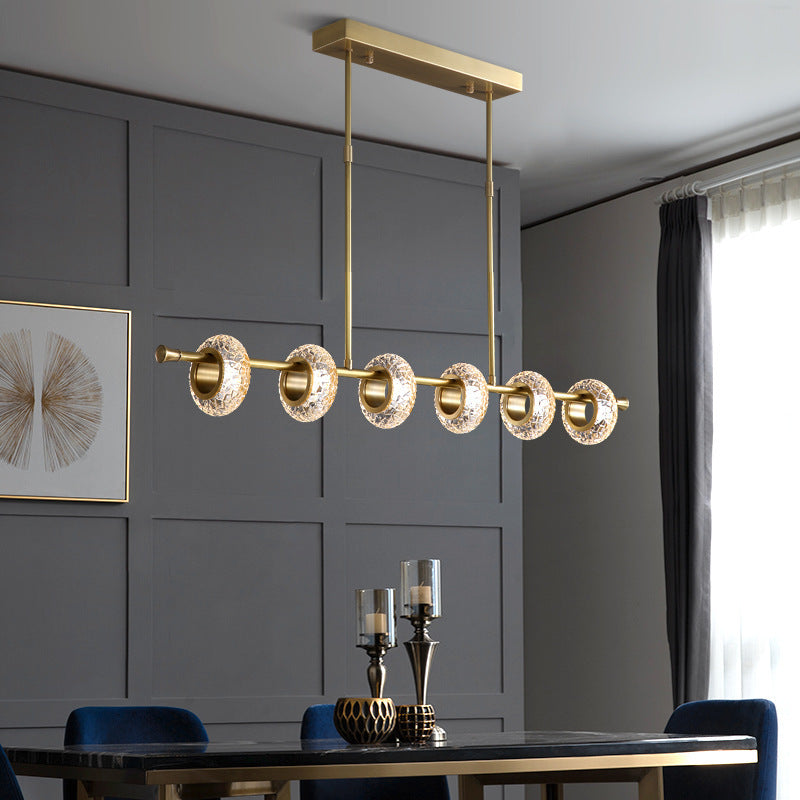 Fasodud Modern Luxury metal/Glass Pendant Light, Gold