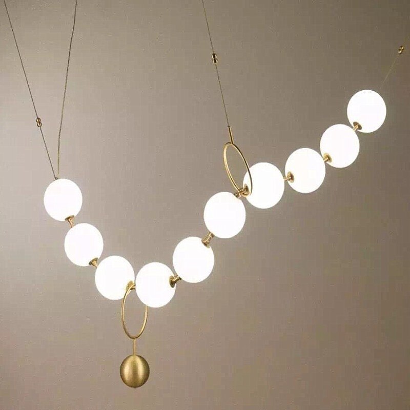 Sabopam Postmodern Loft Ball Pendant Lamp Creative Necklace Design