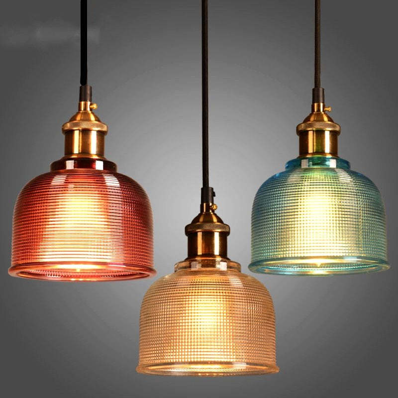 Juvoger Glass Art Deco Pendant Lights,Colorful