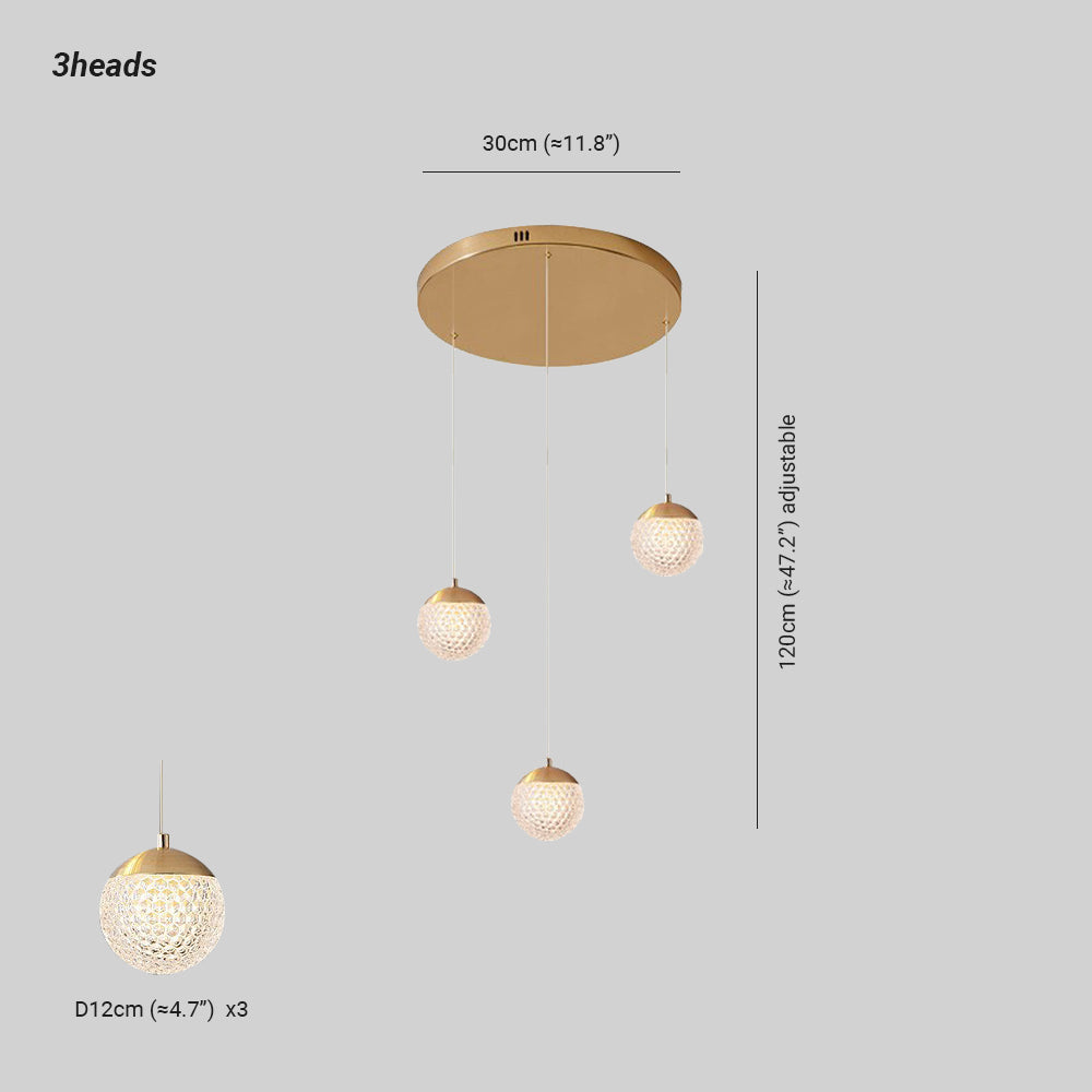 Cikakot Multi Staircase Modern Art Deco Pendant Light, Gold