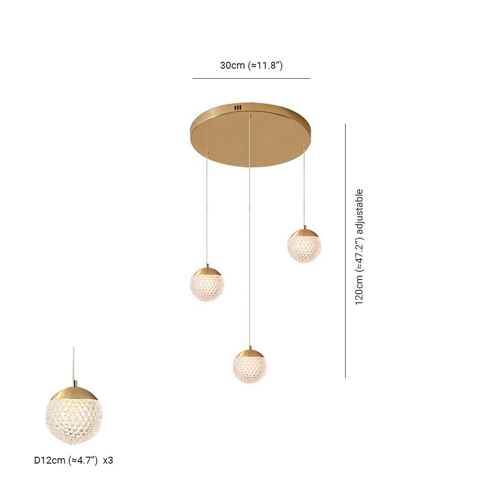 Cikakot Multi Staircase Modern Art Deco Pendant Light, Gold