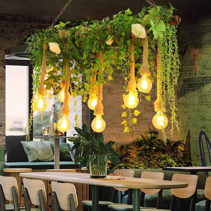 Wogapoli Natural Decorative Metal/Glass Pendant Light, Green