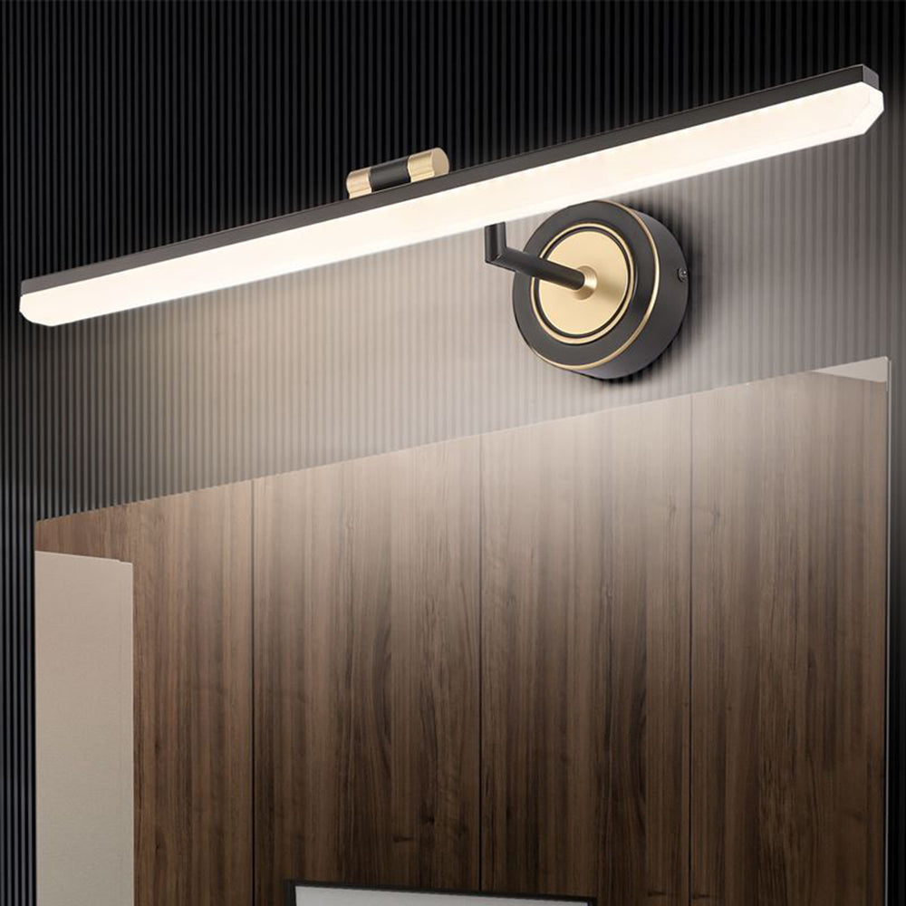 Ginovet Vintage Linear Metal/ Wall Lamp, Black/Gold