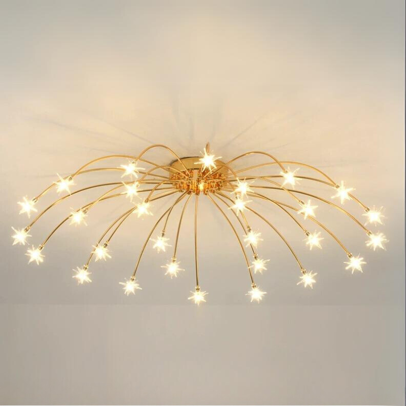 Riteluru Art Deco Starry Flush Mount Ceiling Light