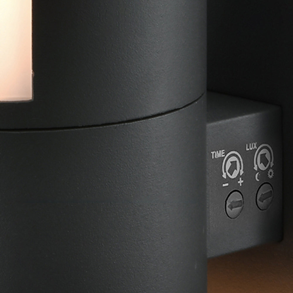 Fumarer Modern Cylindrical Metal/ Rotatable Outdoor Waterproof Wall Lamp, Black/White