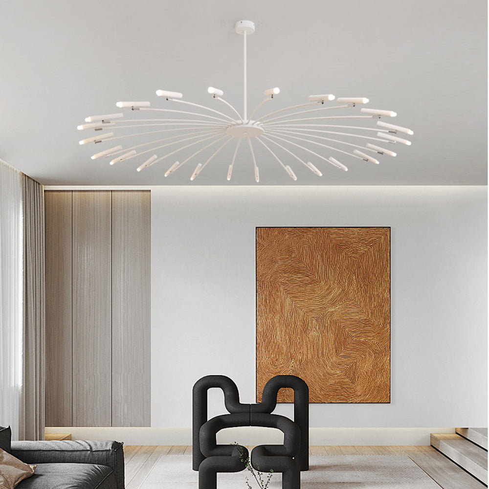 Pumapir Modern Blown Linear Metal Multi-heads Chandelier