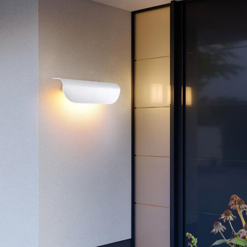 Volimum Modern Outdoor Wall Lighting, Waterproof, Curved