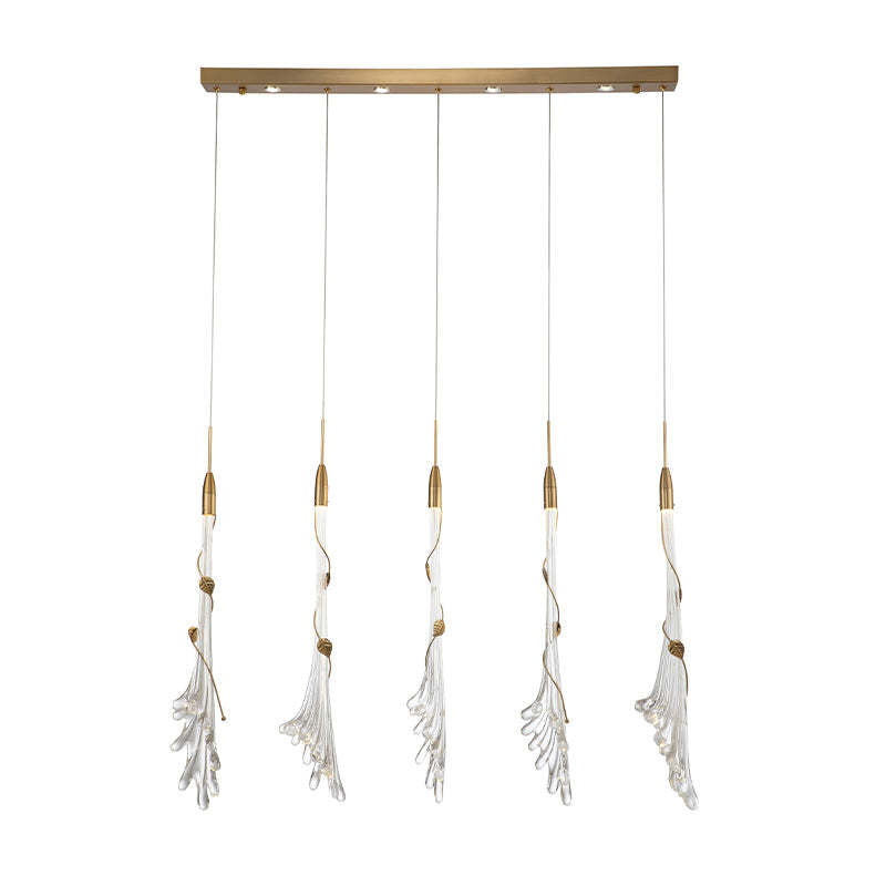 Norotad Elegant Flower Metal/Glass Pendant Light, Bedroom
