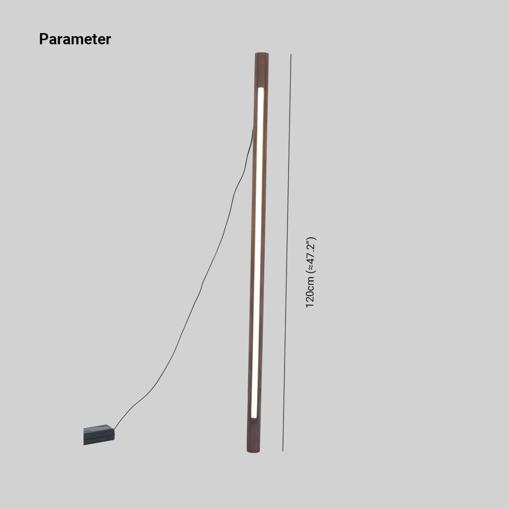 Jipelok Minimalist Linear Floor Lamp, Wood/, Living Room