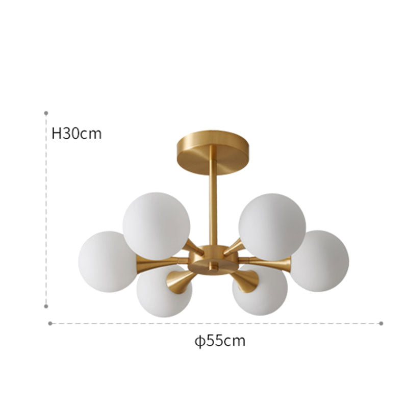 Zatutek Contemporary Flush Mount Ceiling Light, Glass Bubble