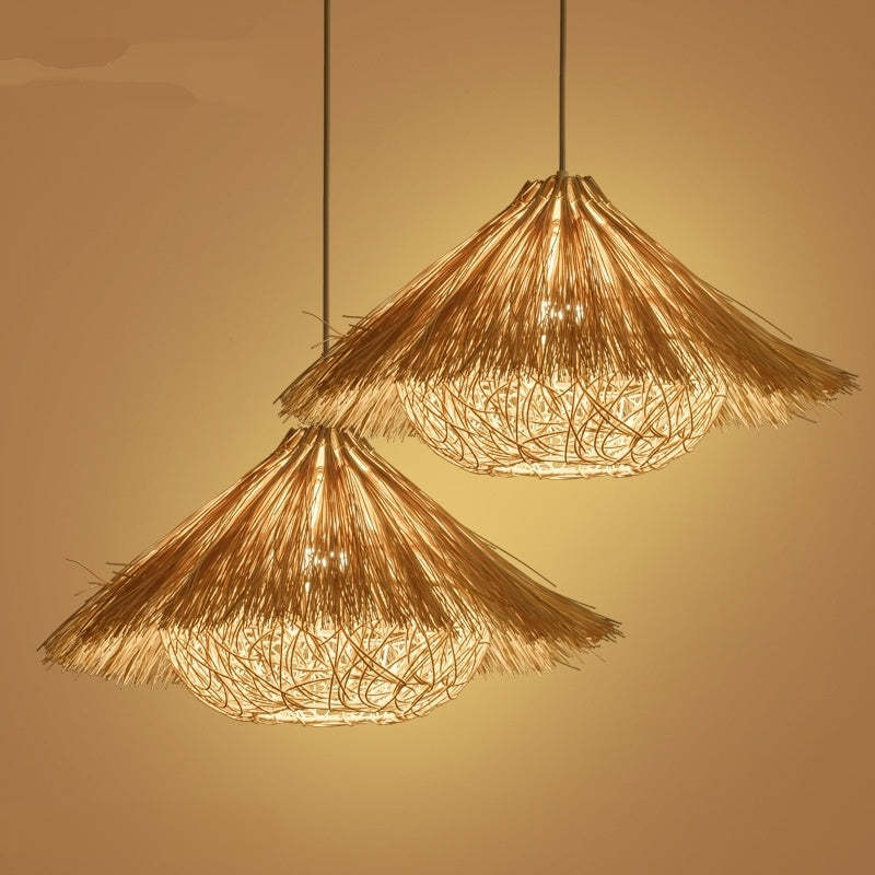 Mumidur Hand-Woven Rattan Modelling Pendant Light