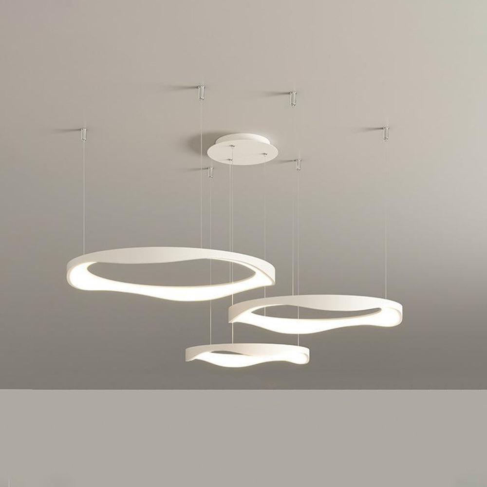 Widunom Pendant Light Rond Modern, Black/White, Dining Room