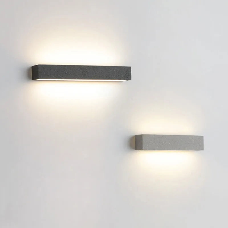 Davel LED Outdoor Wall Lamp, Black & White-Neutral Decor