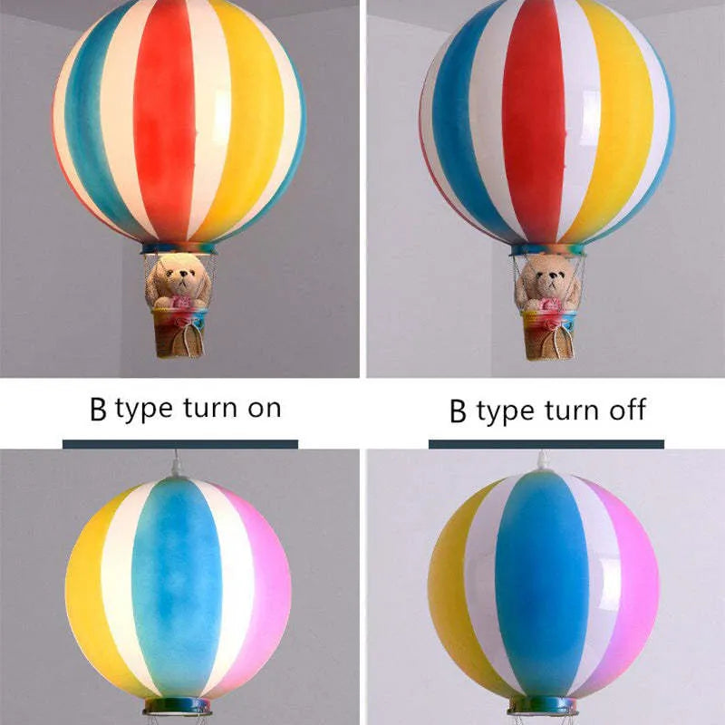 Fekaked Creative Colorful Balloon Pendant Light, Bedroom