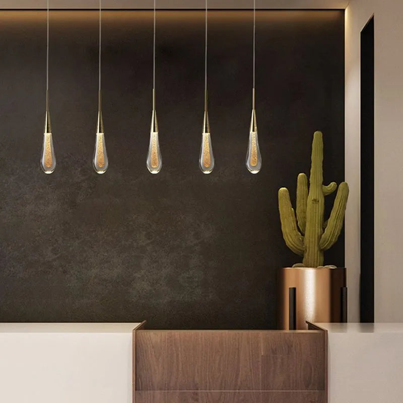 Orlith Pendant Light Gold Crystal-Neutral Decor