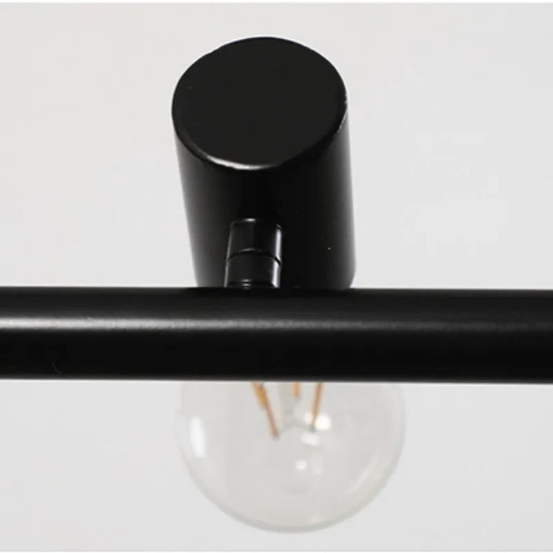 Dabenika Vintage LED Chandelier Black Metal Dining/Living Room/Bar