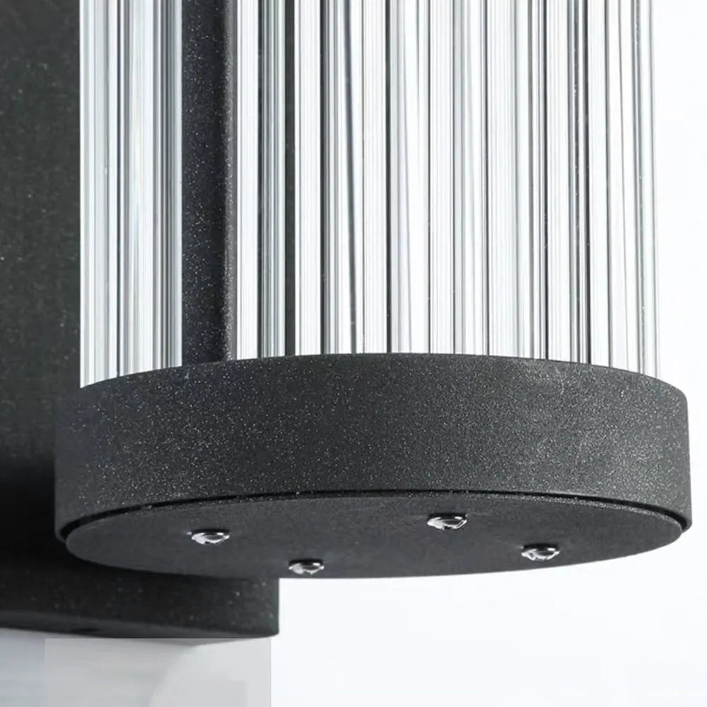 Seluno Wall Lamp Modern Semi-Cylindrical Outdoor Black-Neutral Decor