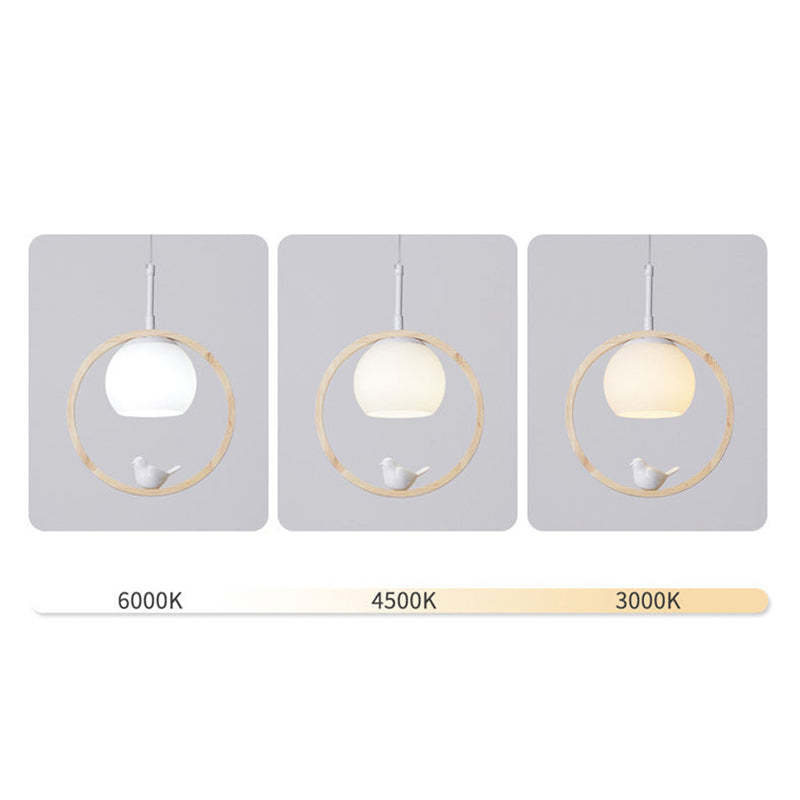 Tudamun Wood Bird Aisle Pendant Light Porch Light