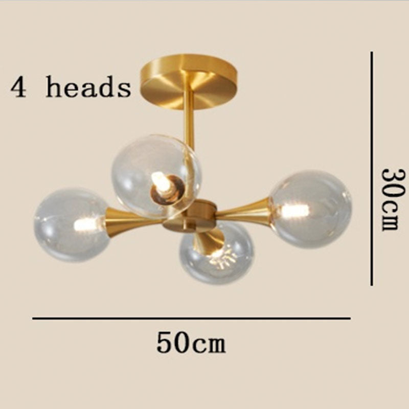 Zatutek Contemporary Flush Mount Ceiling Light, Glass Bubble