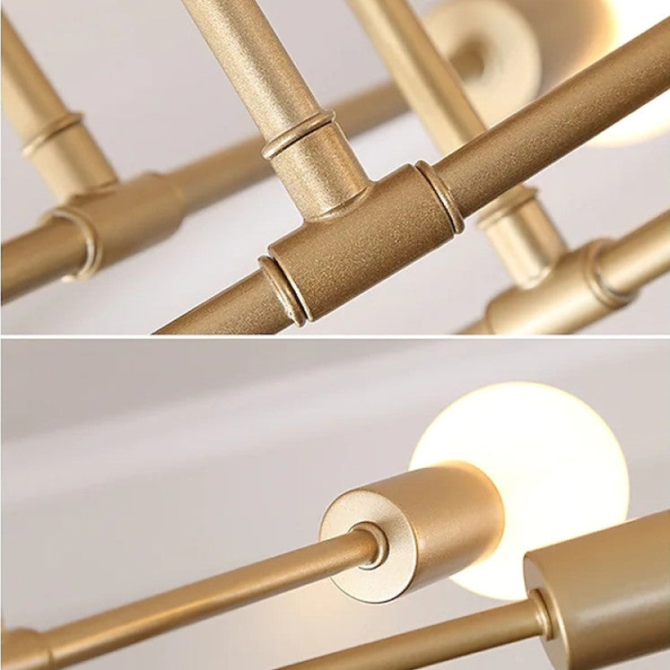 Lunil Modern Flush Mount Ceiling Light, Gold & Black-Neutral Decor