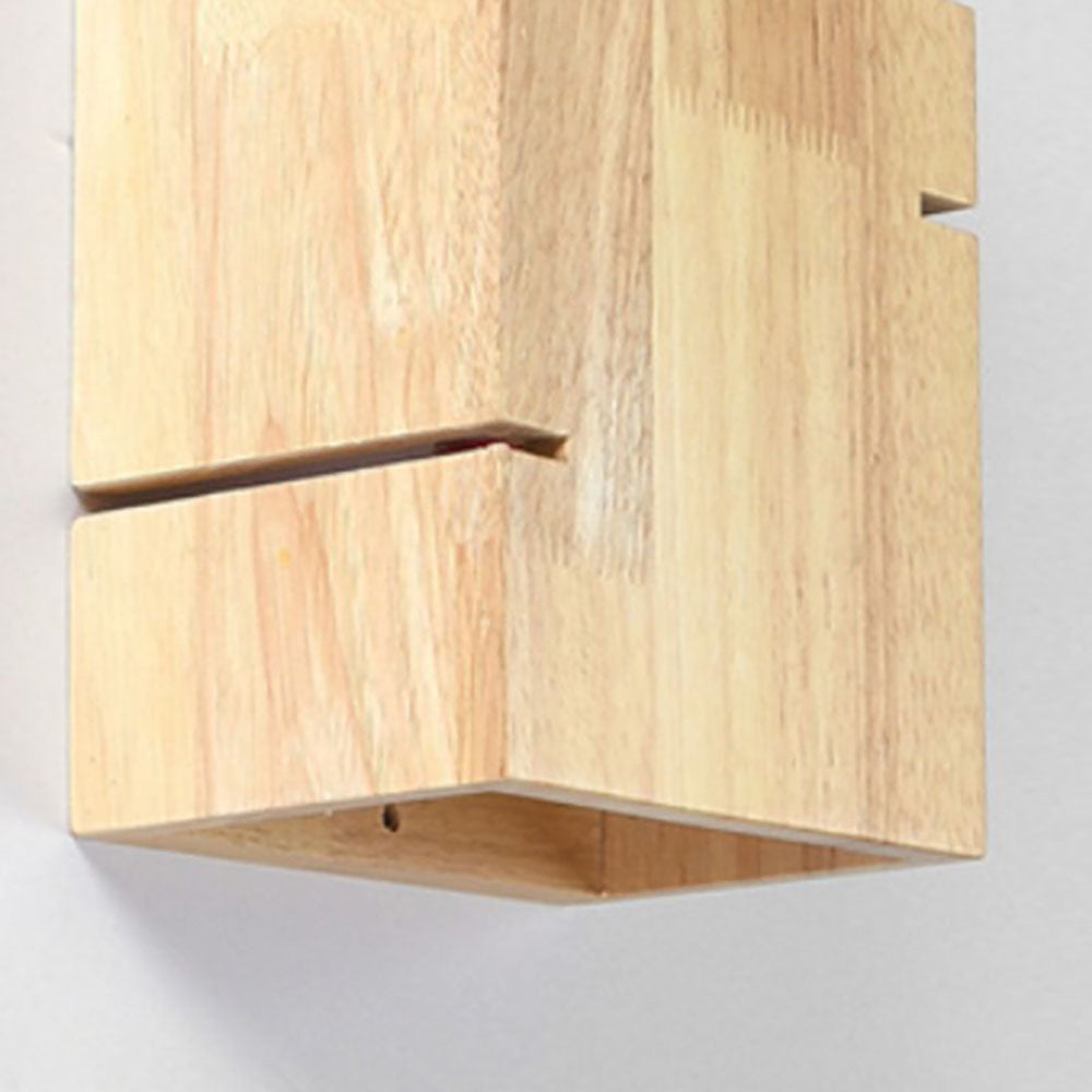Vitikot Wall Lamp Rectangular Minimalist, Mounted Bedside, Wood, Bedroom