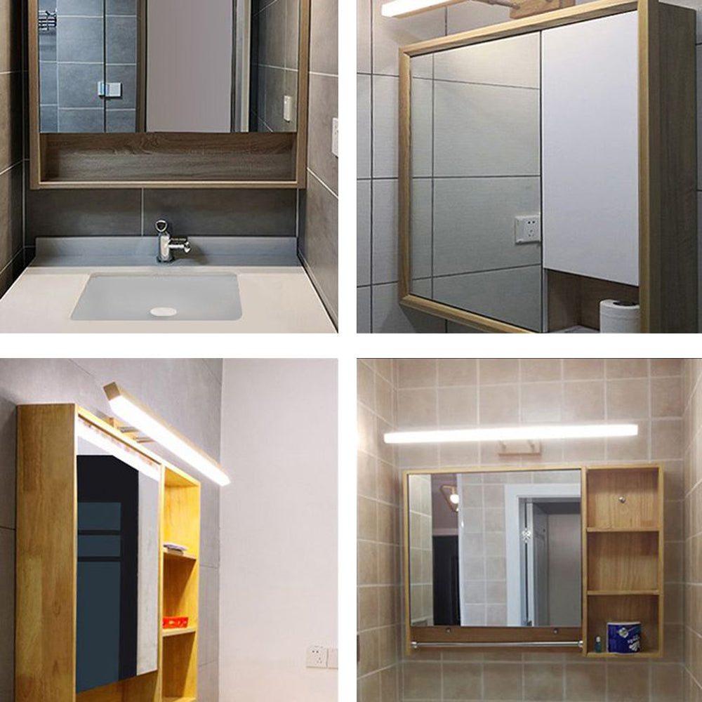 Cunodim Classic Wood Stretchable Mirror Vanity Bathroom Wall Lamp
