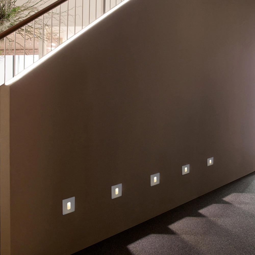 Menunos Modern Metal Square/Circular Outdoor Deck/Step Light, Black