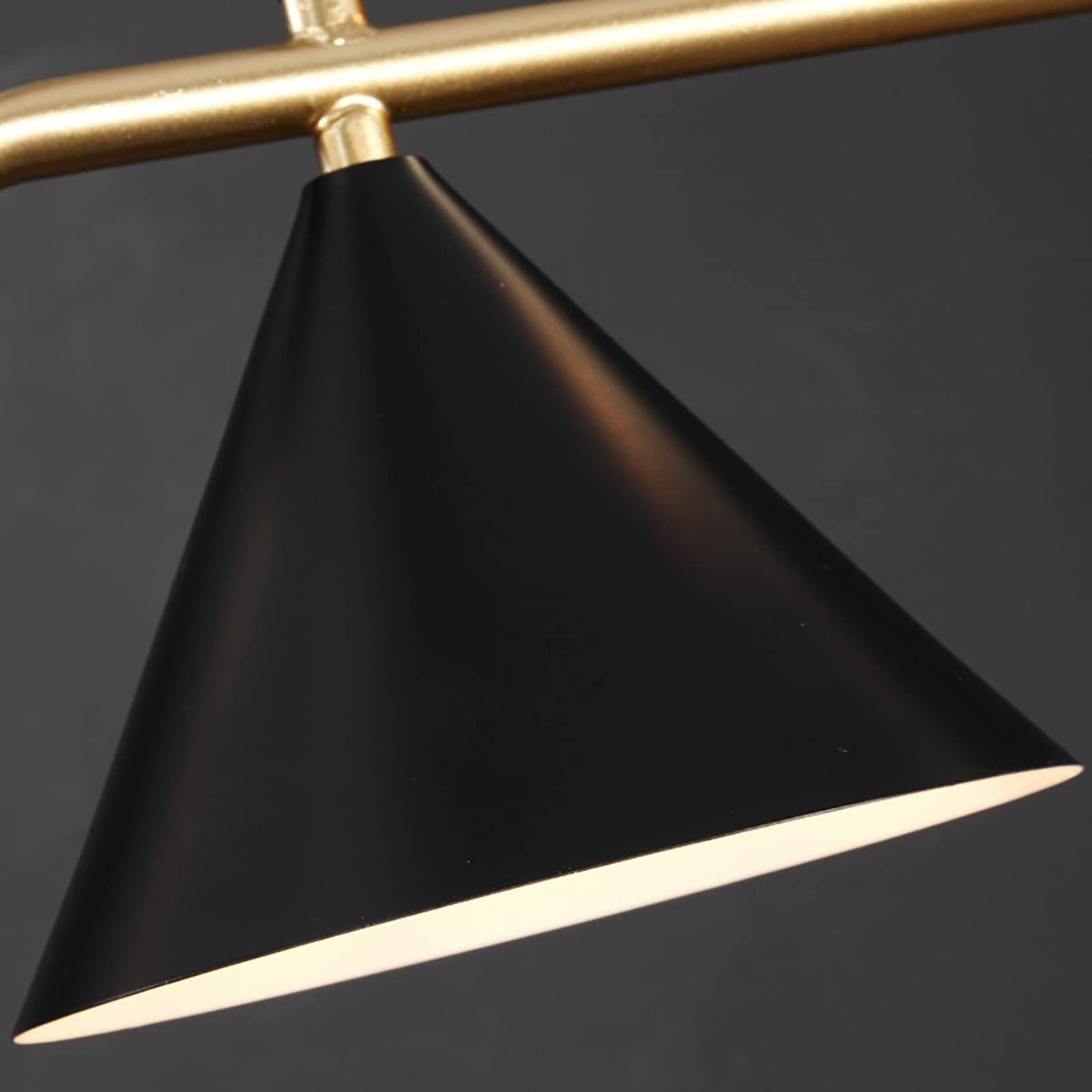Nedabor Modern LED Pendant Light Black/Gold Glass Living Room/Bedroom