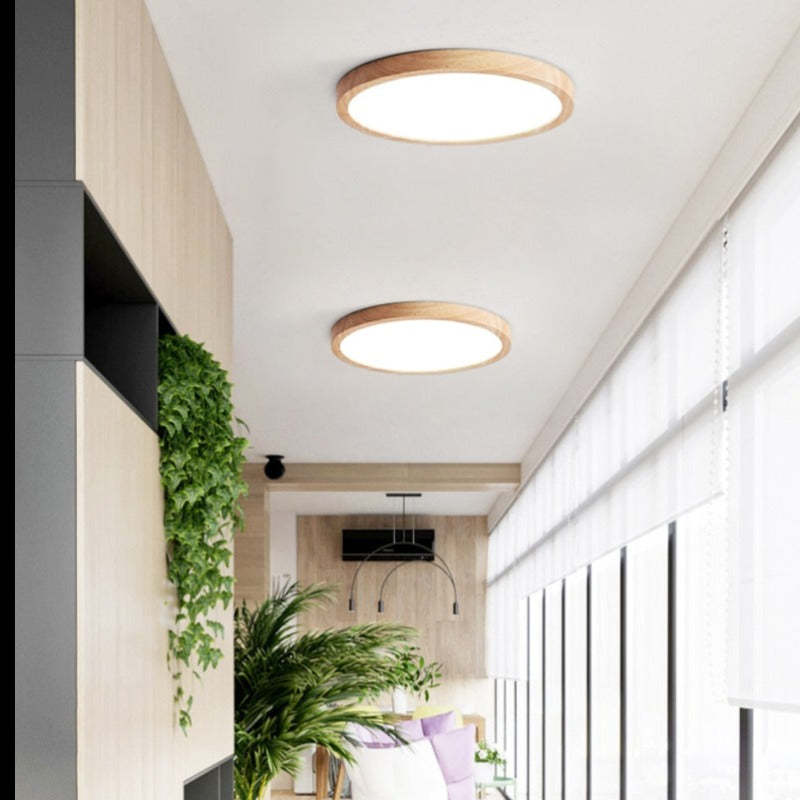 Orvix Ceiling Light Wood LED Minimalist-Neutral Decor