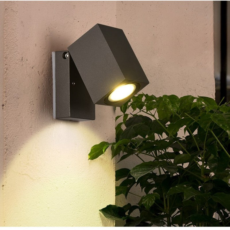 Lyris Wall Lamp Modern Outdoor Rotatable Spotlight Black-Neutral Decor