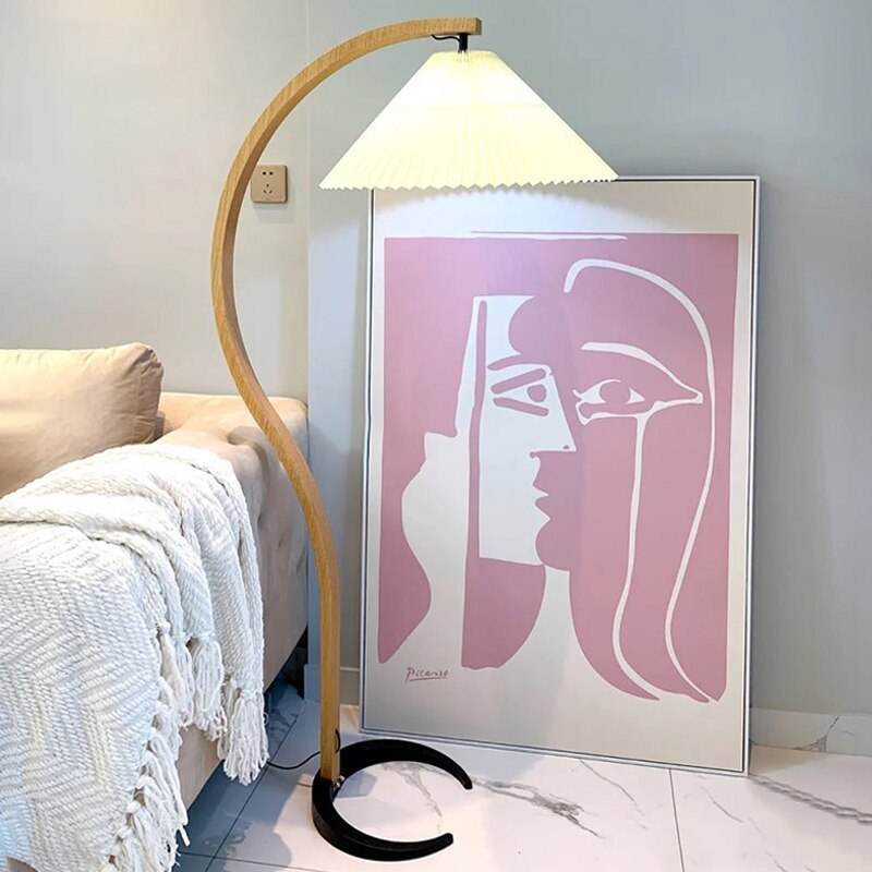 Punubak Unique LED Floor Lamp, Wood/Metal, Living Room