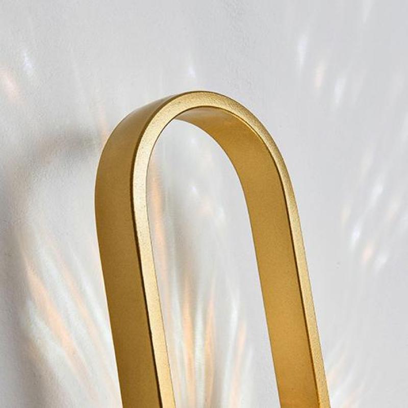 Fuvavel Modern Globe Bedside Wall Lamp Mount for Bedroom & Reading Room, Gold/Black