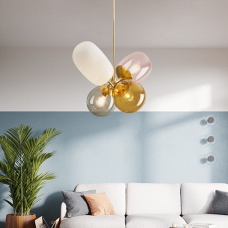 Gesadot Colorful Balloon Glass Creative Pendant Light