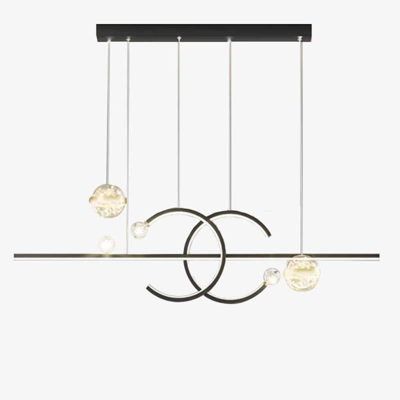 Tosidel Pendant Light Double-C, Gold/Black Starry-sky