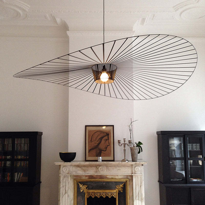 Xelion Pendant Light Modern Flower Fabric Black/White/Gold/Brown-Neutral Decor