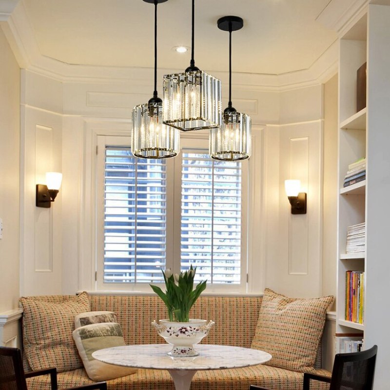 Maruvo Pendant Light Modern Cluster Cylinder Glass-Neutral Decor