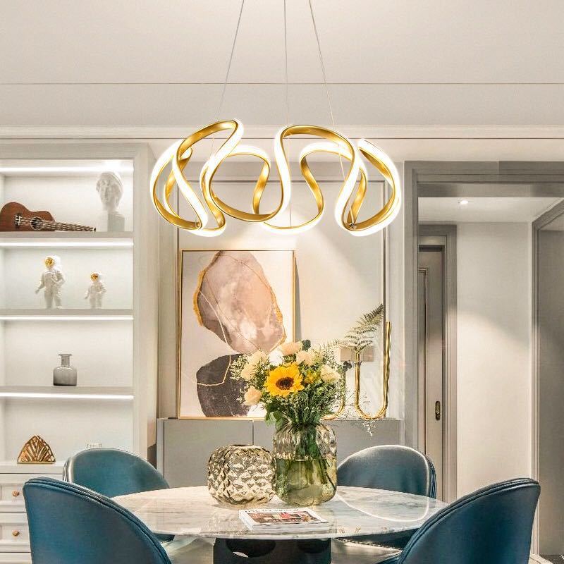 Evren Modern Irregular Flower Pendant Light, 3 Colors-Neutral Decor