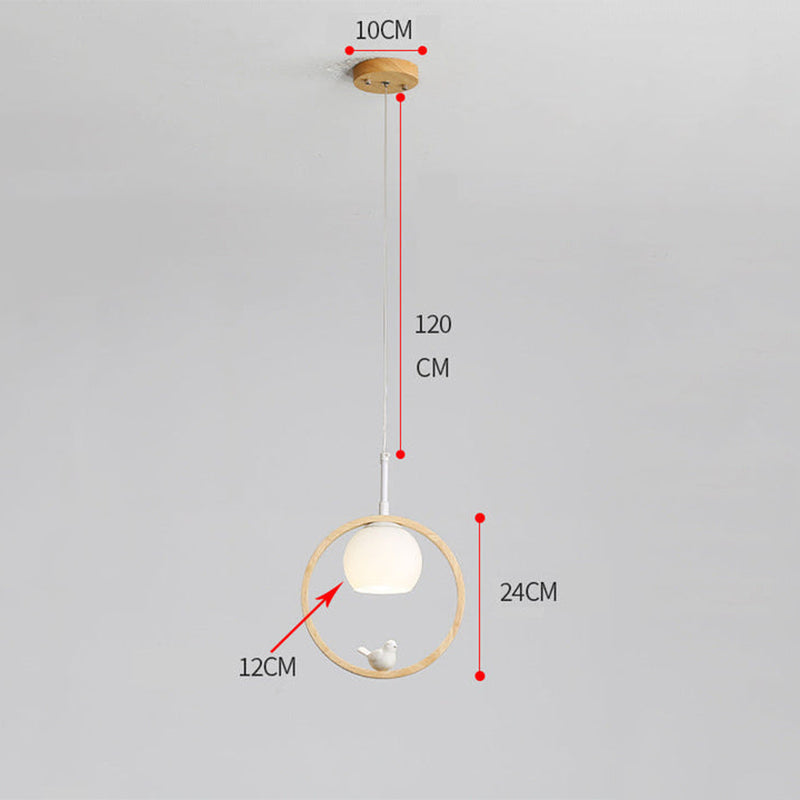 Tudamun Wood Bird Aisle Pendant Light Porch Light