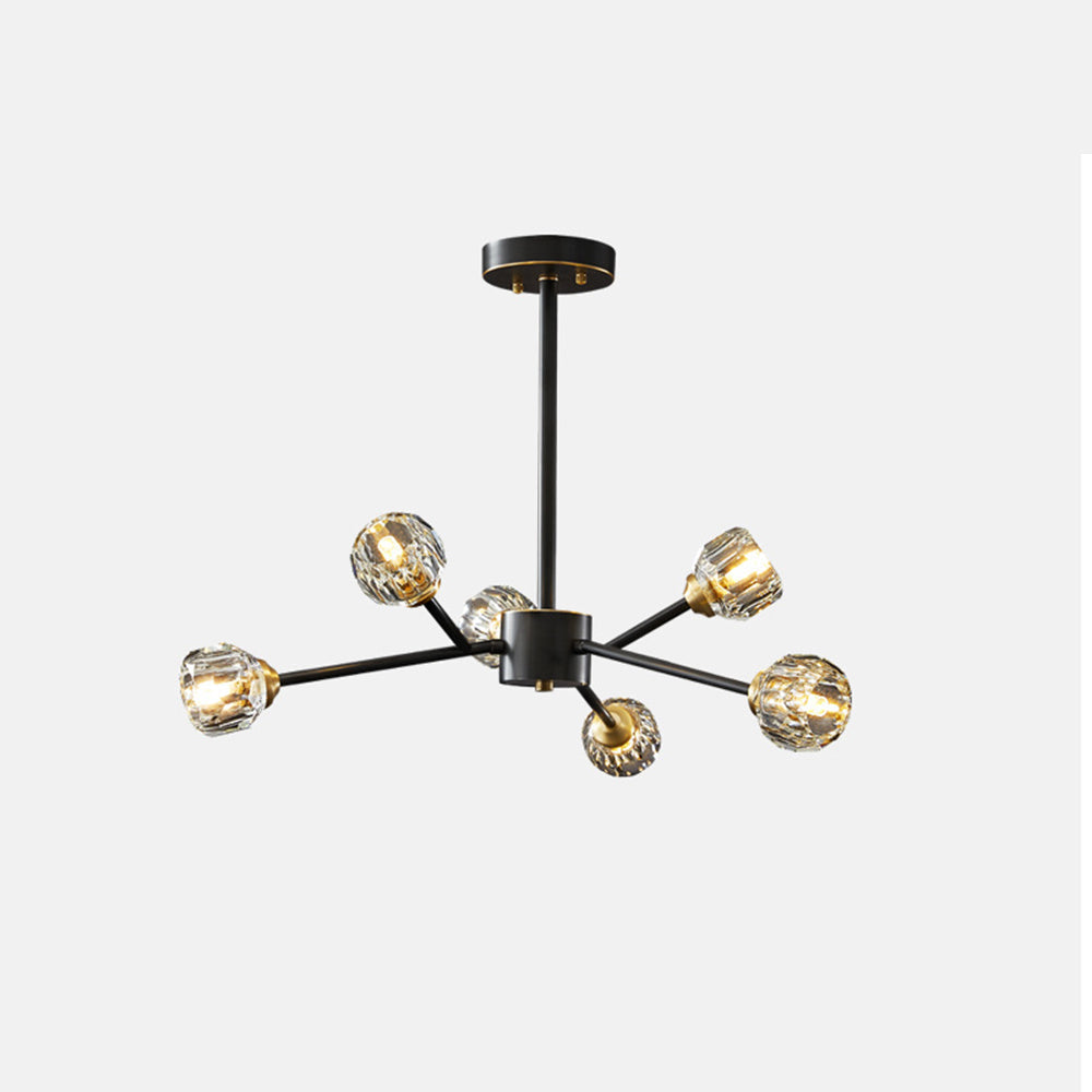 Badimon Modern Blown Metal Pendant Light, Gold