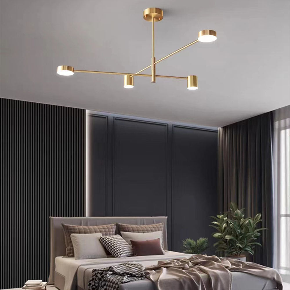 Keradod Pendant Light Branch Industrial Black/Gold, Bedroom
