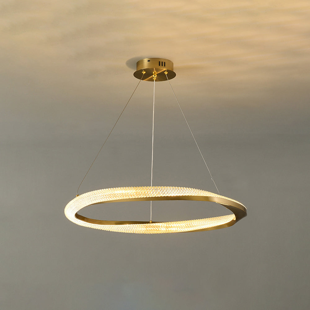 Hapemum Minimalist Ring Spiral Shape Pendant Light,Gold