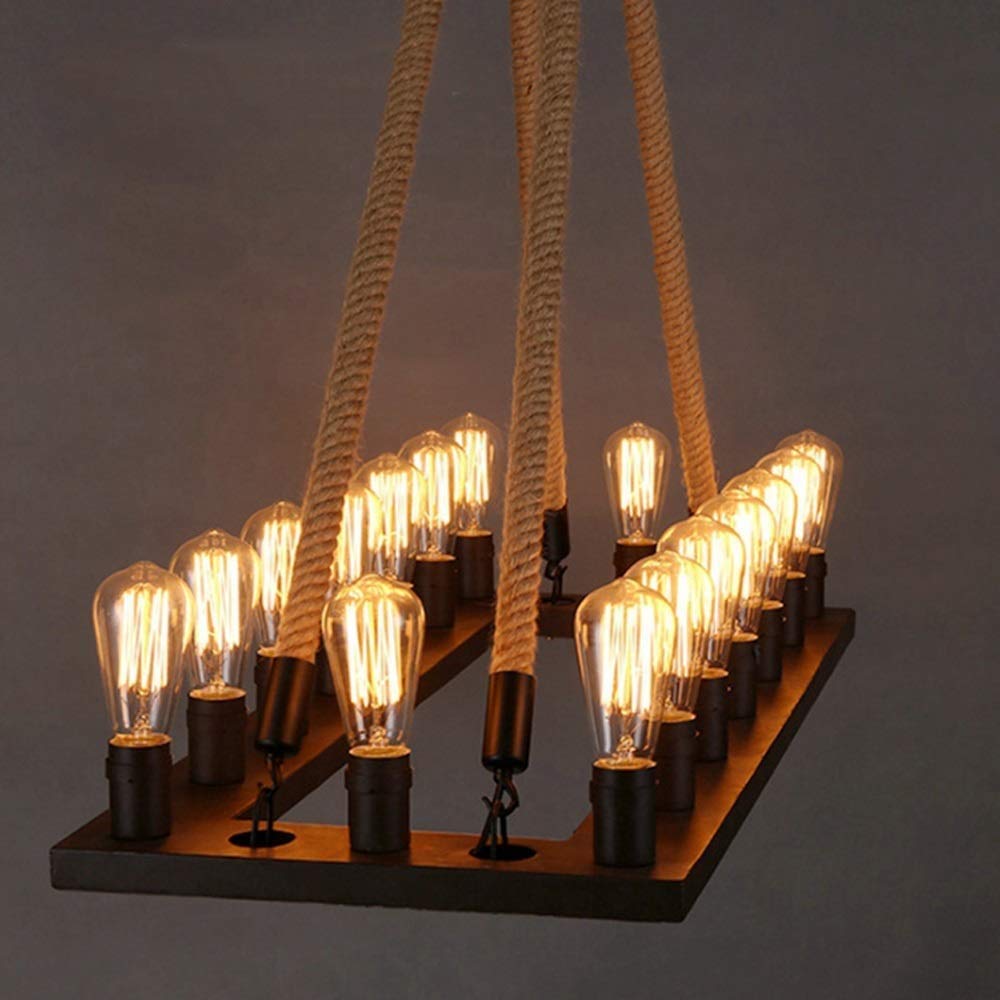 Wesegas Design LED Vintage Industrial Pendant Light Metal Restaurant Bar