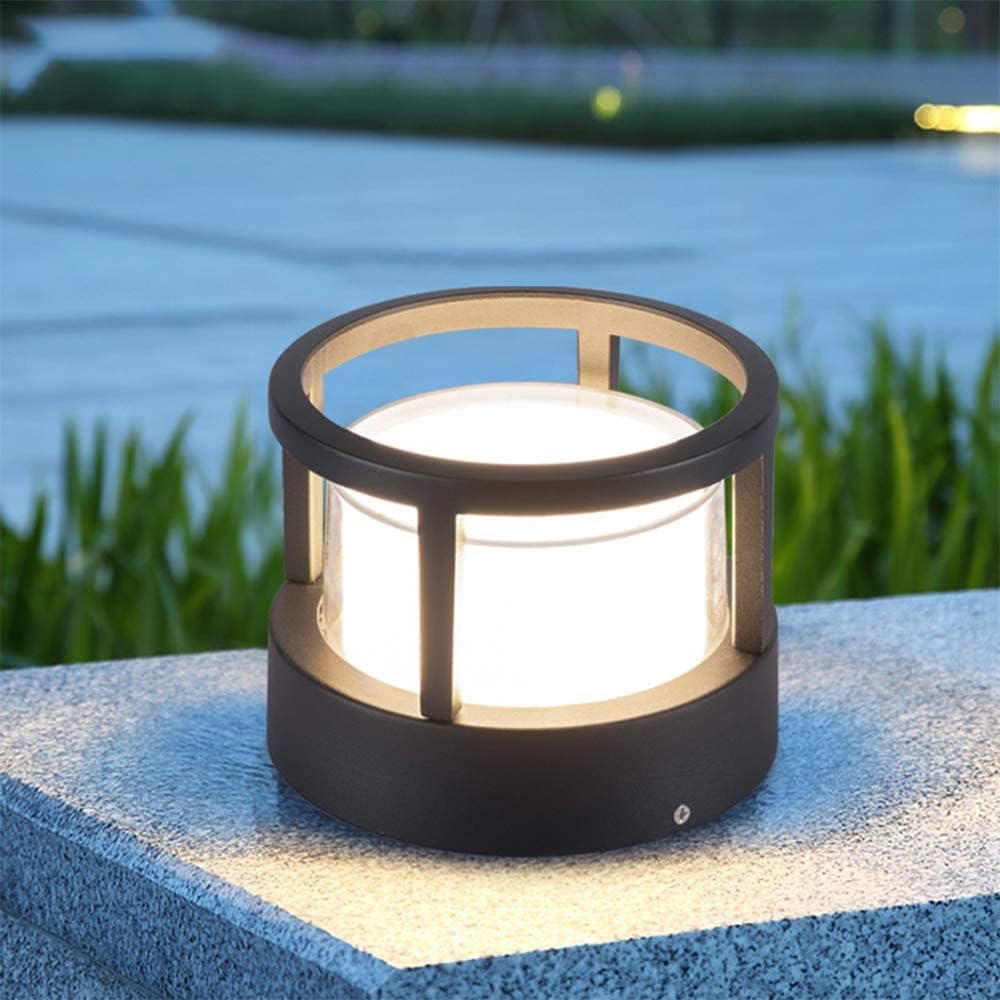 Alvian Outdoor Light Modern Cylindrical Bollard Black-Neutral Decor
